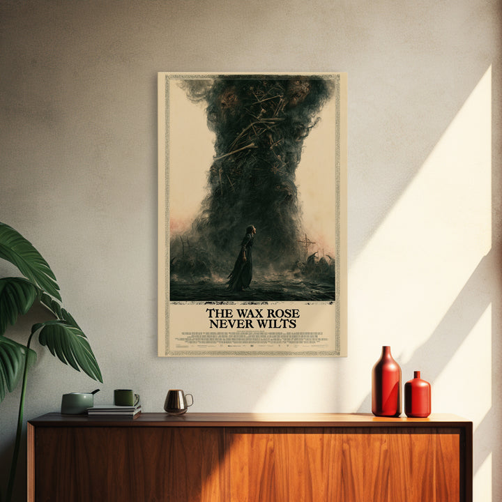 The Wax Rose Never Wilts, English Language Horror Movie Poster, Dark Romantic Horror Art, Cult Horror Poster, Canvas Print