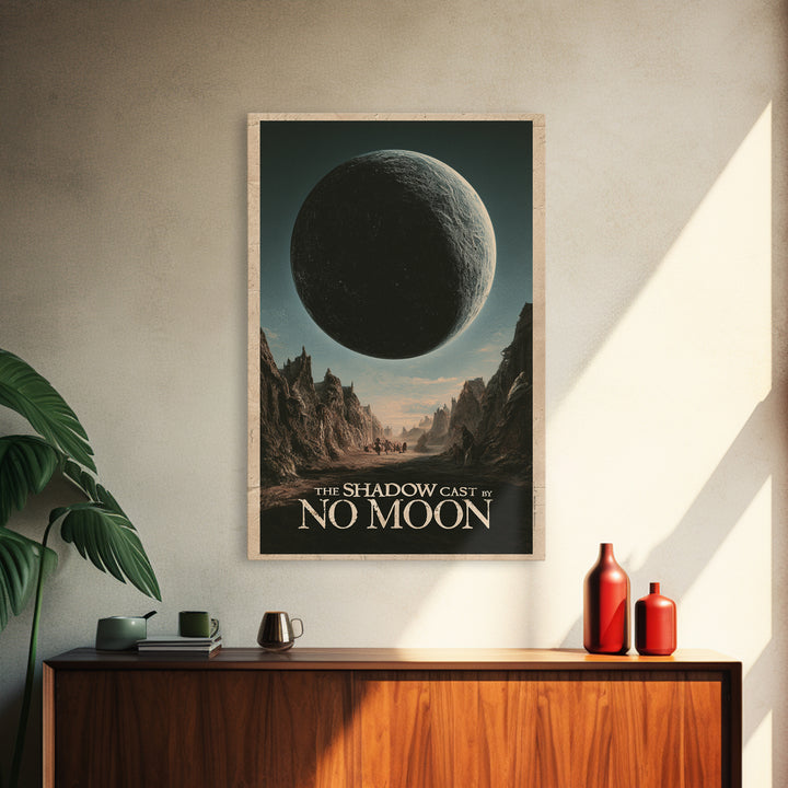 The Shadow Cast By No Moon, English Language Horror Movie Poster, Gothic Nightmare Art, Classic Monster Poster, Canvas Print