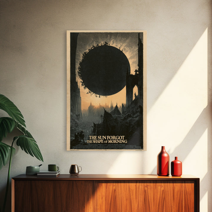 The Sun Forgot The Shape Of Morning, English Language Horror Movie Poster, Gothic Engraving Art, Classic Monster Poster