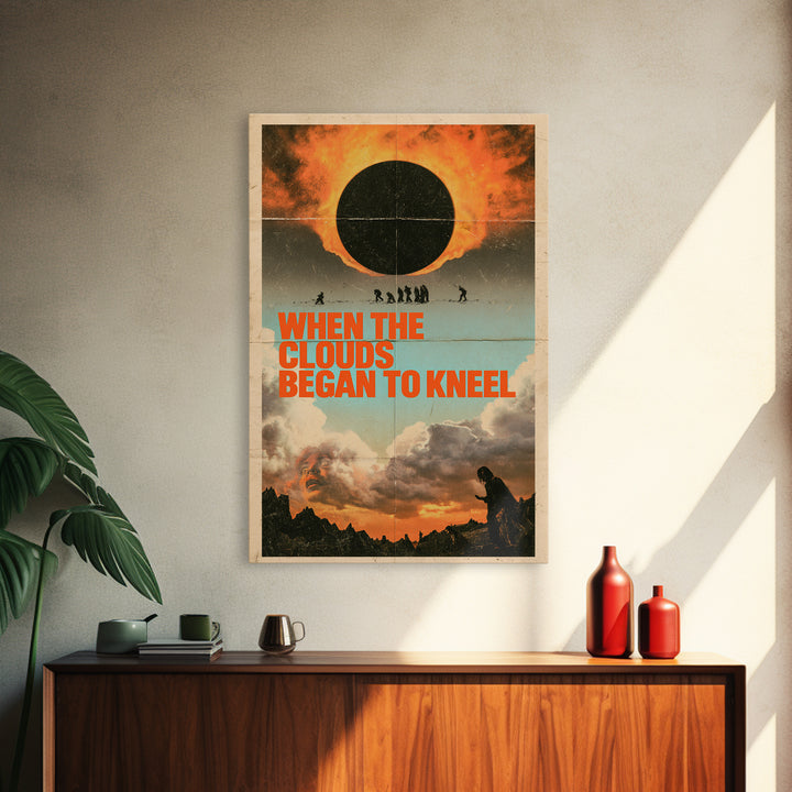 When The Clouds Began To Kneel, English Language Horror Movie Poster, 1970s Horror Art, Retro Horror Movie Art, Canvas Print
