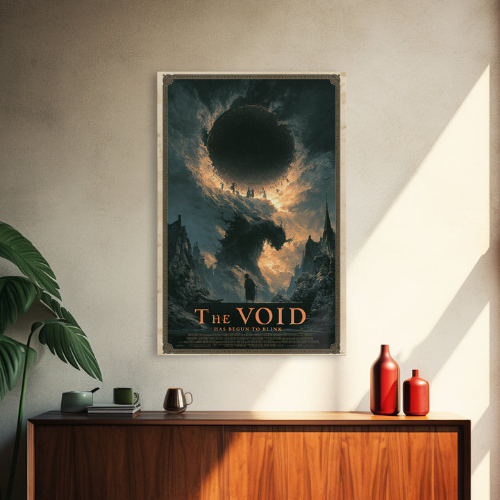 The Void Has Begun To Blink, English Language Horror Movie Poster, Gothic Nightmare Art, Cult Horror Poster, Canvas Print
