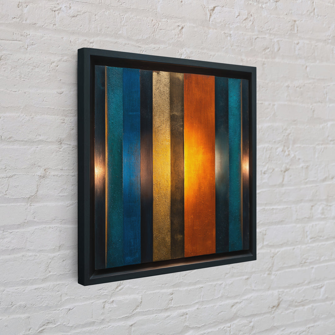 Abstract Sound Wave Framed Canvas Print, Music Studio Art, Digital Wall Art, Studio Decor, Rhythm, Commission Painting, MSA-1x1-28