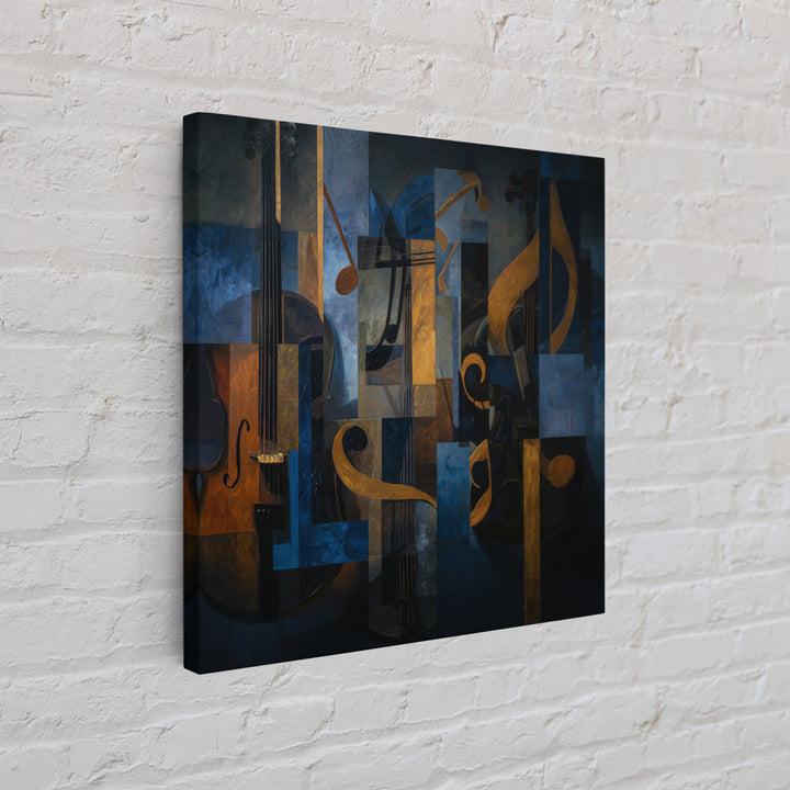 Musical Notes as Abstract Floating Shapes Without Canvas Print, Music Studio Art, Custom Painting, Studio Decor, Abstract Art, MSA-1x1-36