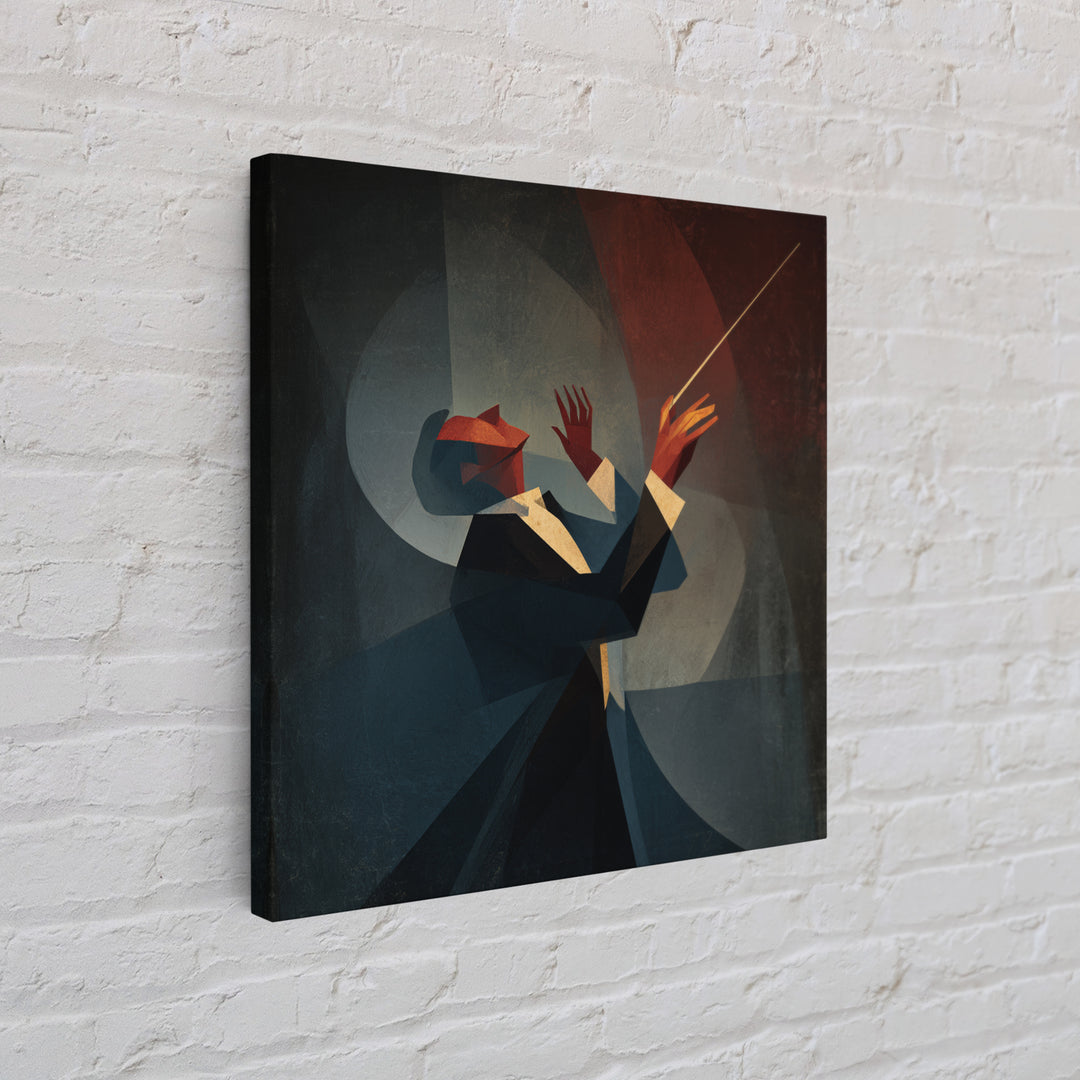 Orchestra Conductor Hands Framed Canvas Print, Music Studio Art, Scripture Wall Art, Studio Decor, Rhythm, Travel Wall Art, MSA-1x1-44