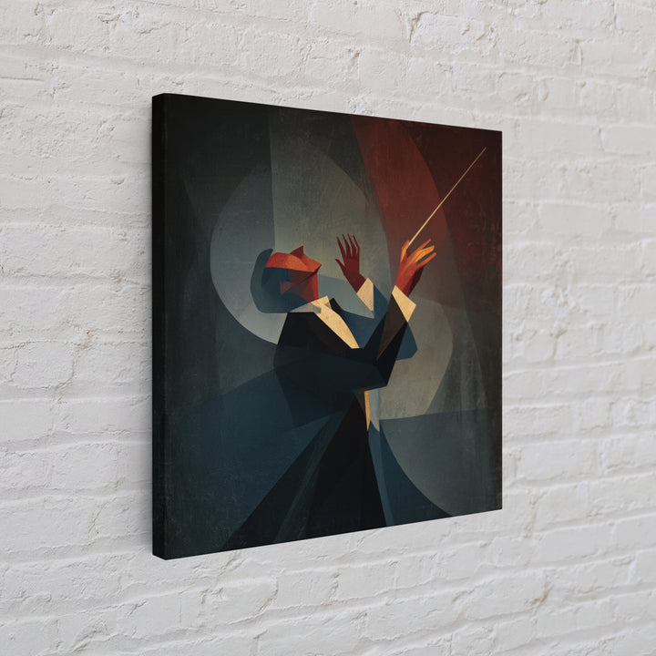 Orchestra Conductor Hands Framed Canvas Print, Music Studio Art, Scripture Wall Art, Studio Decor, Rhythm, Travel Wall Art, MSA-1x1-44