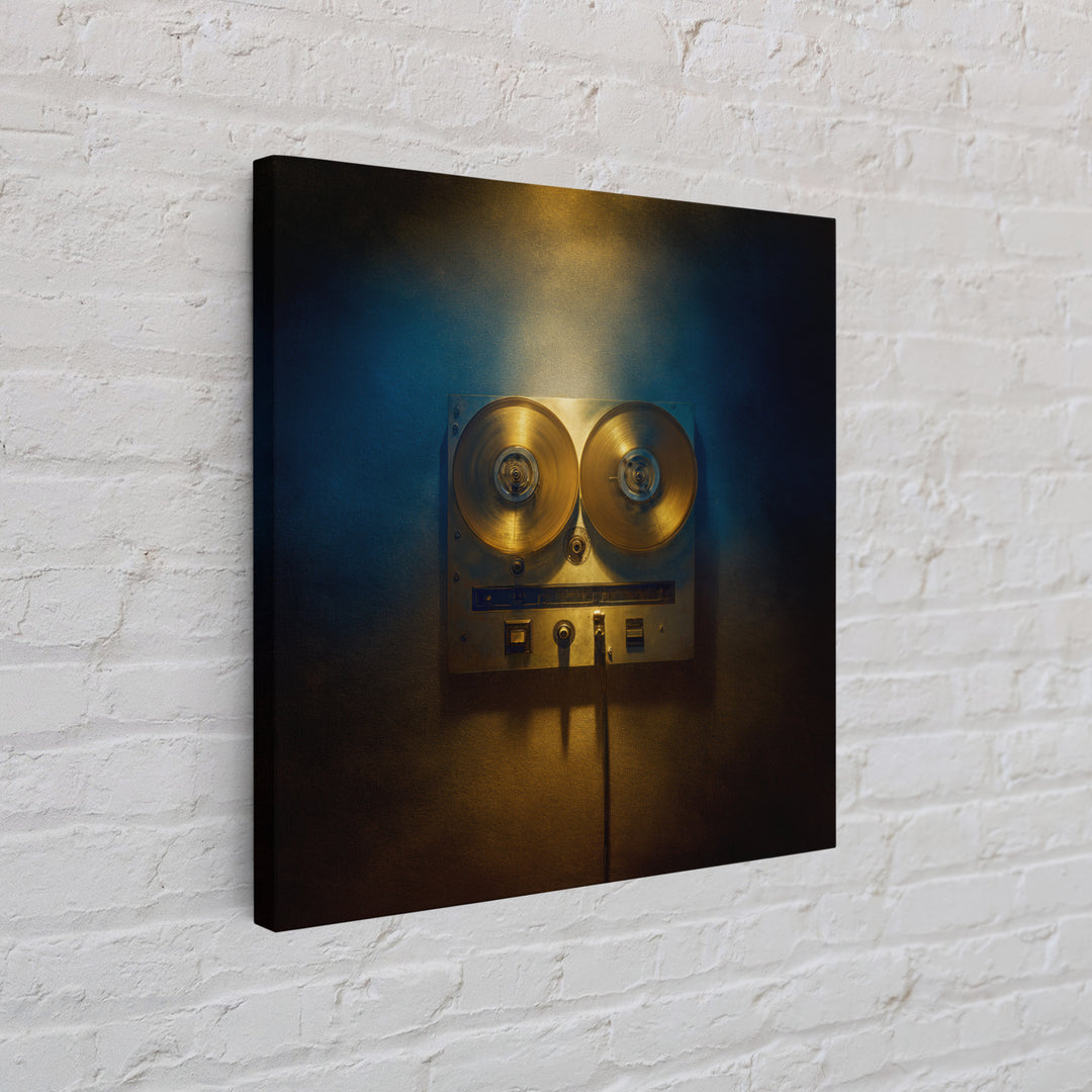 Recording Tape Reel Framed Canvas Print, Music Studio Art, Music Gift, Studio Decor, Fine Art, Rhythm, Room Decor, MSA-1x1-62