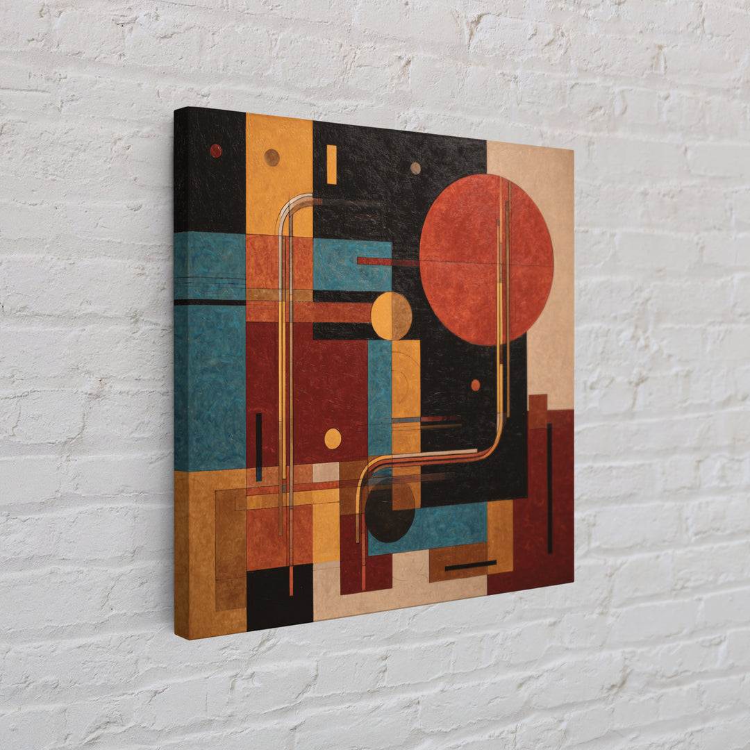 Abstract Rhythm Lines Like Painted Music Canvas Print, Music Studio Art, Neutral Decor, Studio Decor, Abstract Art, Rhythm, MSA-1x1-95