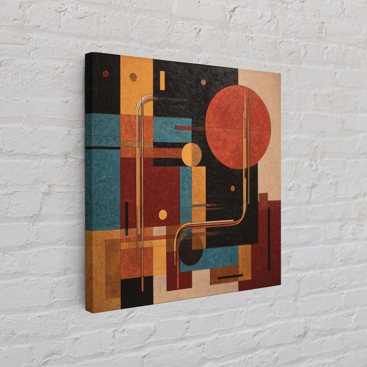 Abstract Rhythm Lines Like Painted Music Canvas Print, Music Studio Art, Neutral Decor, Studio Decor, Abstract Art, Rhythm, MSA-1x1-95