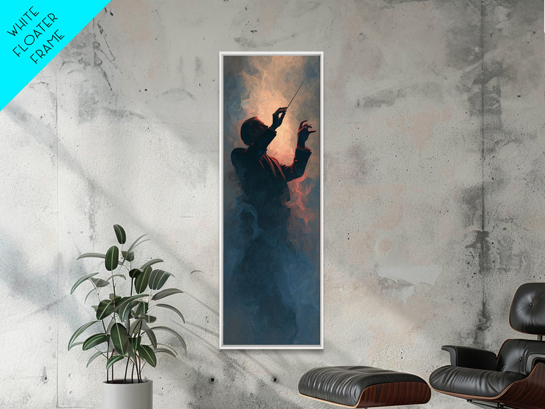 Orchestra Conductor Hands Canvas Print, Music Studio Art, Textured Painting, Studio Decor, Fine Art, Rhythm, Custom Painting, MSA-1x3-32