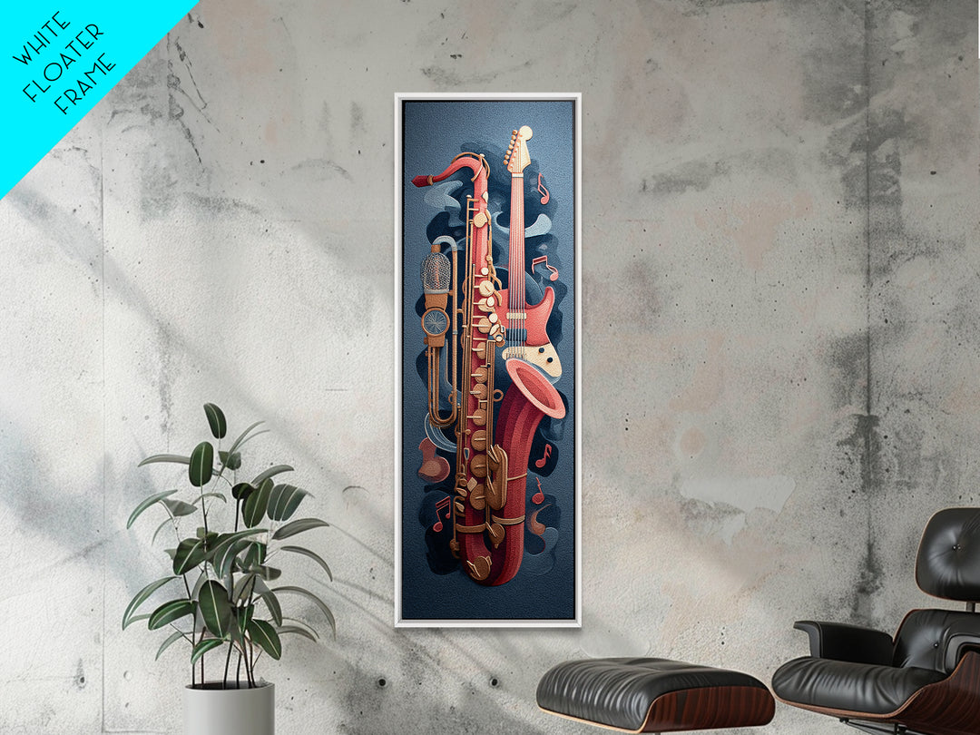 Soundproof Foam Pattern Transformed into Art Framed Canvas Print, Music Studio Art, Painting from Photo, Studio Decor, Rhythm, MSA-1x3-79