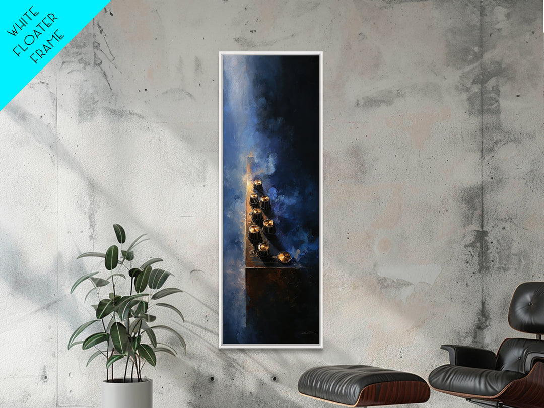 Synthesizer Knobs and Neon Reflections Canvas Print, Music Studio Art, Fine Art Print, Studio Decor, Fine Art, Rhythm, MSA-1x3-94