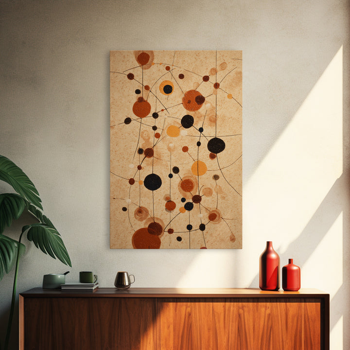 Abstract Rhythm Lines Like Painted Music Framed Canvas Print, Music Studio Art, Textured Painting, Studio Decor, Rhythm, MSA-2x3-55