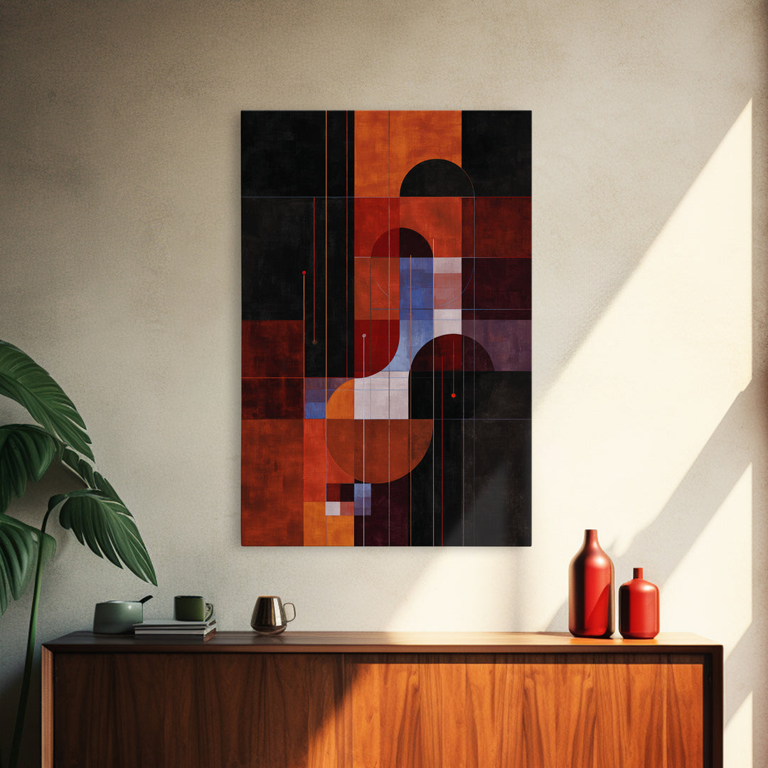 Album Cover Abstract Grid Framed Canvas Print, Music Studio Art, Music, Studio Decor, Abstract Art, Rhythm, Recording Studio, MSA-2x3-74