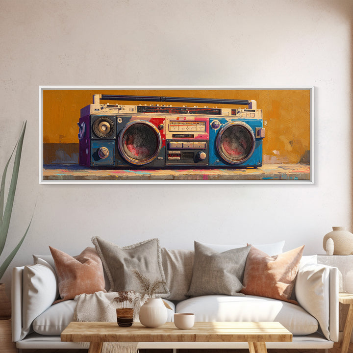 Hip Hop Boombox Canvas Print, Music Studio Art, Digital Download Art, Studio Decor, Fine Art, Rhythm, Music Lover Gift, MSA-3x1-33