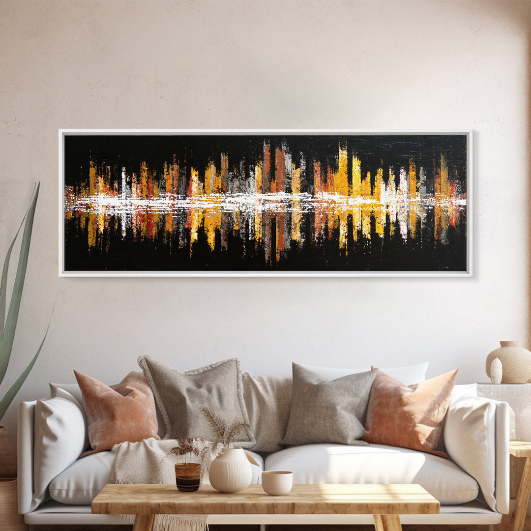 Abstract Rhythm Lines Like Painted Music Canvas Print, Music Studio Art, Fine Art Print, Studio Decor, Fine Art, Rhythm, MSA-3x1-39