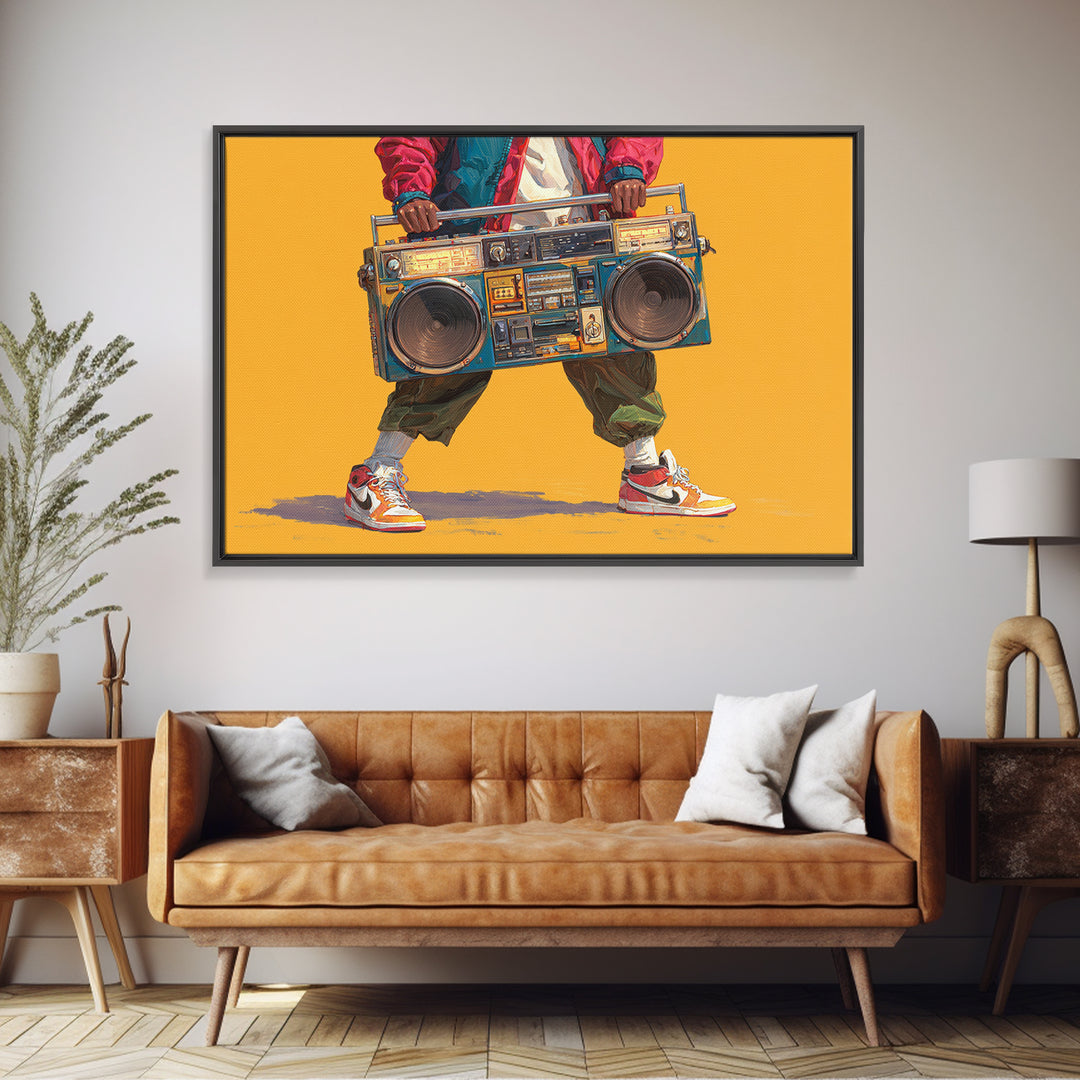 Hip Hop Boombox Canvas Print, Music Studio Art, Music Posters, Studio Decor, Fine Art, Rhythm, Music Lover, Gallery Decor, MSA-3x2-21