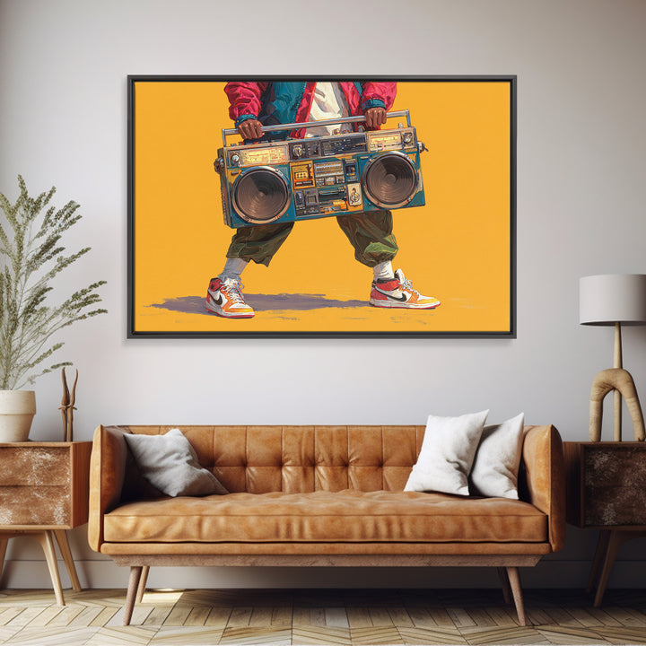 Hip Hop Boombox Canvas Print, Music Studio Art, Music Posters, Studio Decor, Fine Art, Rhythm, Music Lover, Gallery Decor, MSA-3x2-21