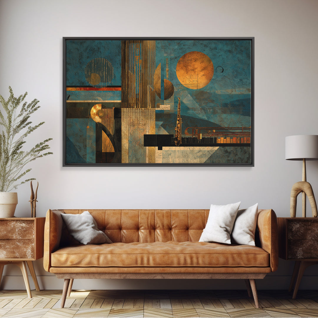 Album Cover Abstract Grid Canvas Print, Music Studio Art, Custom Painting, Studio Decor, Abstract Art, Rhythm, Man Cave Decor, MSA-3x2-22