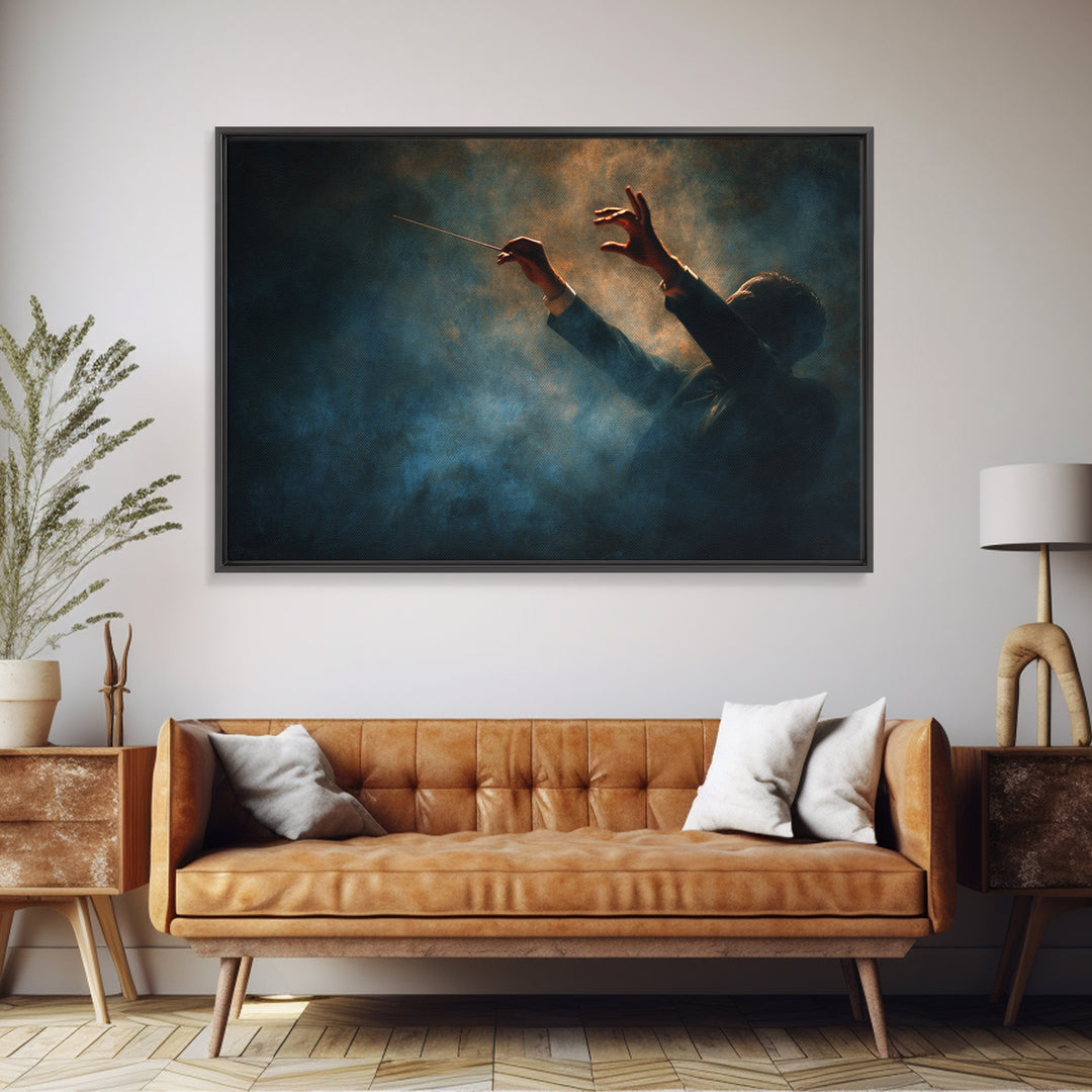 Orchestra Conductor Hands Canvas Print, Music Studio Art, Modern Decor, Studio Decor, Fine Art, Rhythm, Home Decor, Wall Decor, MSA-3x2-72