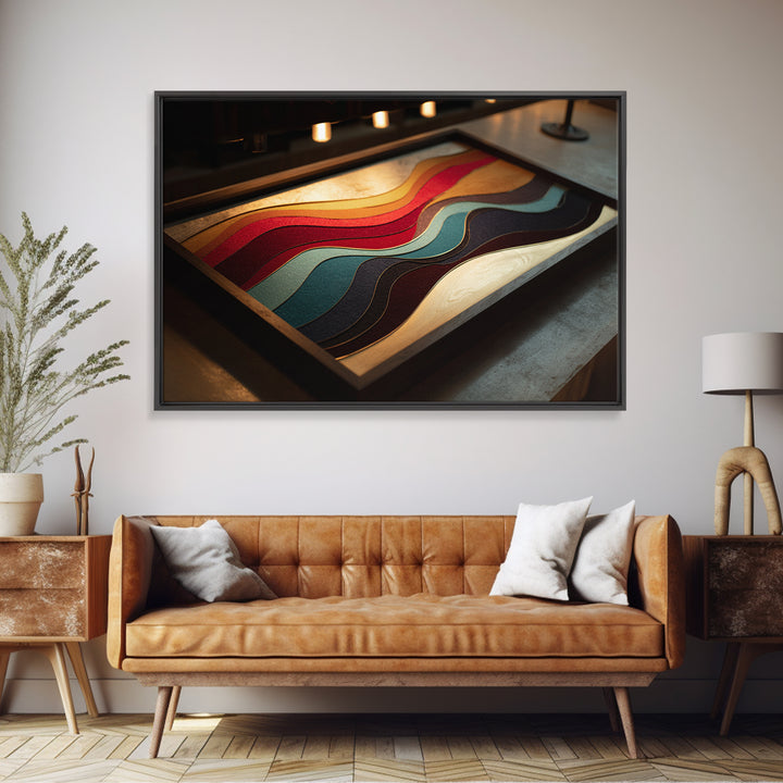 Abstract Sound Wave Framed Canvas Print, Music Studio Art, Music Poster, Studio Decor, Fine Art, Rhythm, Personalized Art, MSA-3x2-8