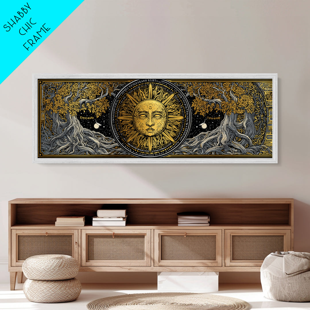 Coeus Titan Of Intellect Artwork, Greek Mythology Inspired Metallic Gold Metal Print, Ancient Titan Wall Art, Real Wood Frame