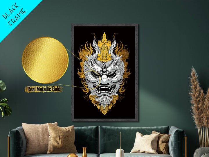 Jaguar Head Splatter Painting, Metallic Gold Art, Exotic Animal Metal Print, Real Wood Frame, Wild Cat Wall Decor, Bold Modern Artwork