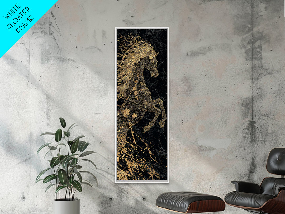 Norse Goddess Freyja Canvas Gold Art, Nordic Mythology Canvas Art for Dad Gift or Office Wall Decor, Elegant Viking Theme in Real Wood Frame