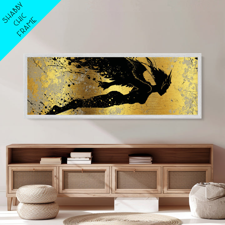 Valkyrie Norse Warrior Metallic Gold Art Metal Art Mythology Wall Decor for Office or Dad Gift, framed in authentic real wood