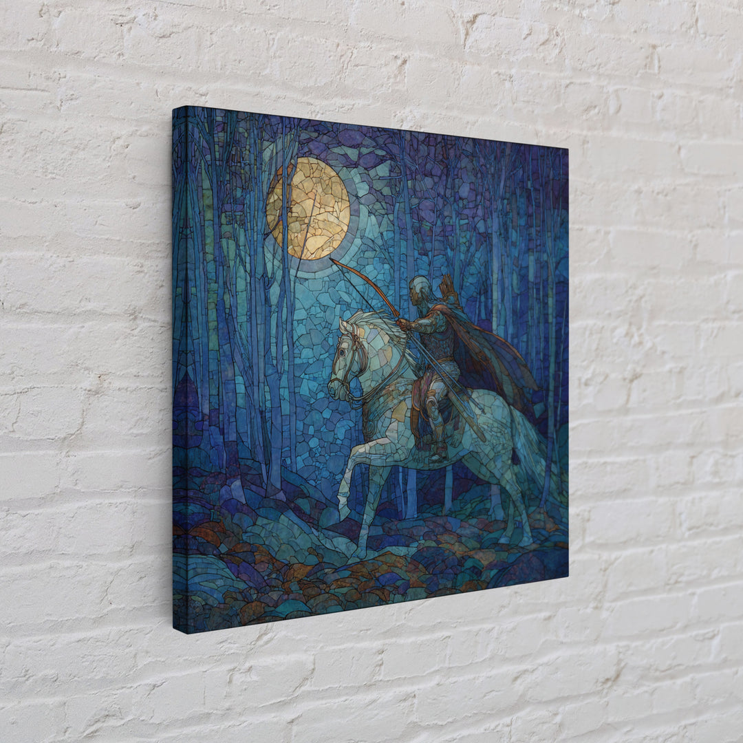 Centaur Archer in Misty Forest Framed Canvas Print, Mythological Art, Luxury Decor, Living Room Decor, Fine Art, Legend, MYT-1x1-40