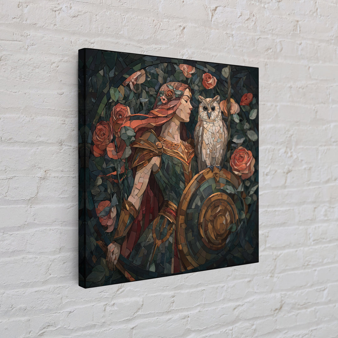 Athena Warrior Woman Canvas Print, Mythological Art, Statement Artwork, Living Room Decor, Fine Art, Legend, Wall Decor, MYT-1x1-98