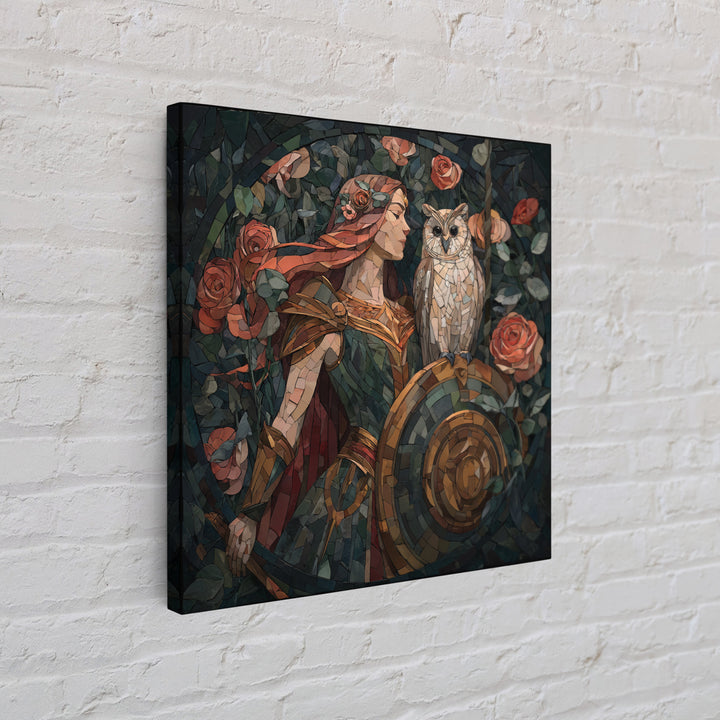 Athena Warrior Woman Canvas Print, Mythological Art, Statement Artwork, Living Room Decor, Fine Art, Legend, Wall Decor, MYT-1x1-98