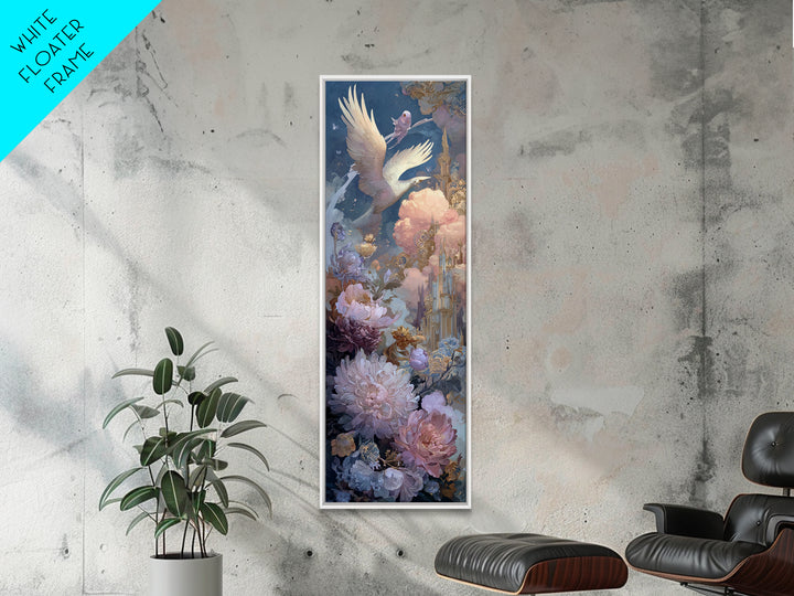 Icarus Falling Through Golden Sky and Feathers Canvas Print, Mythological Art, Wall Decor, Living Room Decor, Fine Art, Legend, MYT-1x3-40