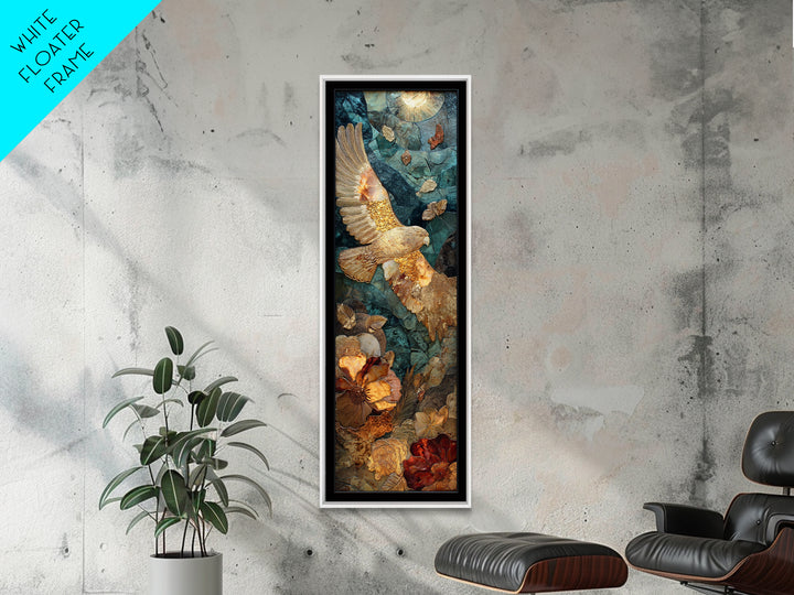 Icarus Falling Through Golden Sky and Feathers Canvas Print, Mythological Art, Printable Wall Art, Living Room Decor, Legend, MYT-1x3-64