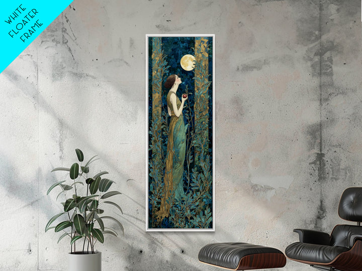 Persephone Holding Pomegranate Framed Canvas Print, Mythological Art, Gallery Wall Art, Living Room Decor, Fine Art, Legend, MYT-1x3-91