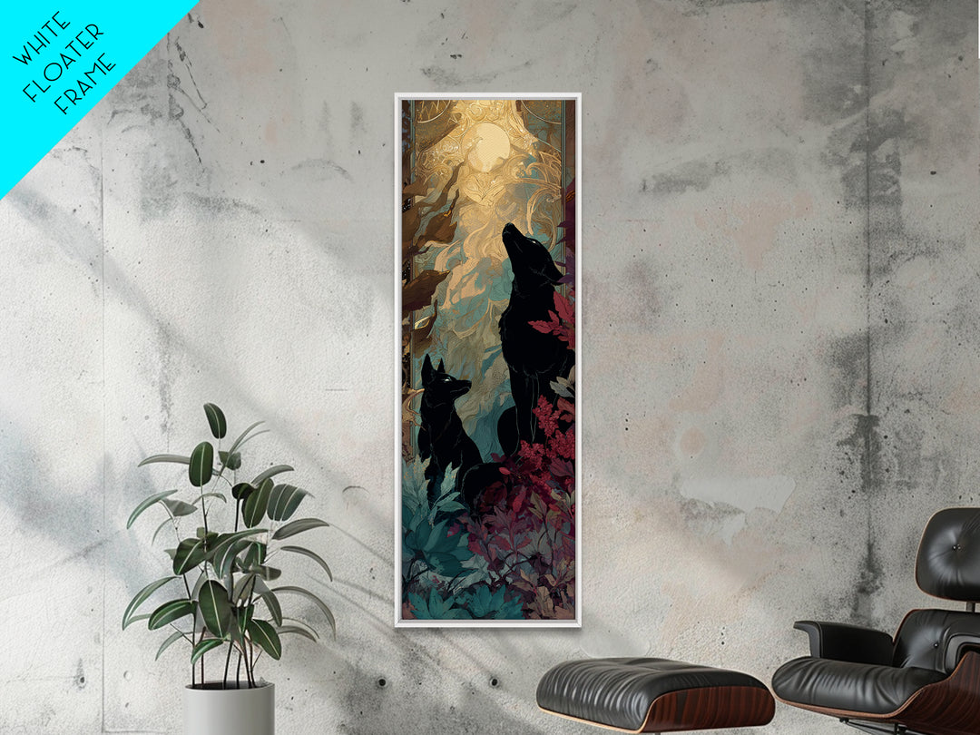 Hades and Cerberus Silhouette Framed Canvas Print, Mythological Art, Printable Art, Living Room Decor, Fine Art, Legend, MYT-1x3-92