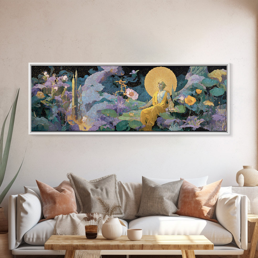 Apollo Sun God Canvas Print, Mythological Art, Boho Decor, Living Room Decor, Abstract Art, Legend, Prints, Art Print, MYT-3x1-22