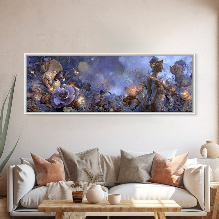 Roman Venus Figure Framed Canvas Print, Mythological Art, Artwork, Living Room Decor, Fine Art, Legend, Gallery Wall Art, MYT-3x1-58