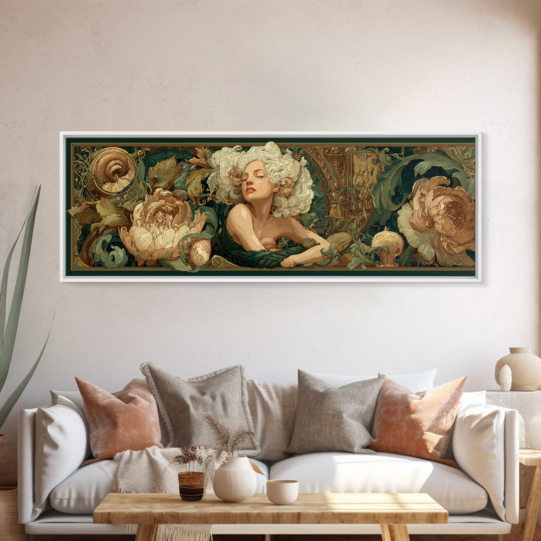 Roman Venus Figure Framed Canvas Print, Mythological Art, Artwork, Living Room Decor, Fine Art, Legend, Gallery Wall Art, MYT-3x1-82