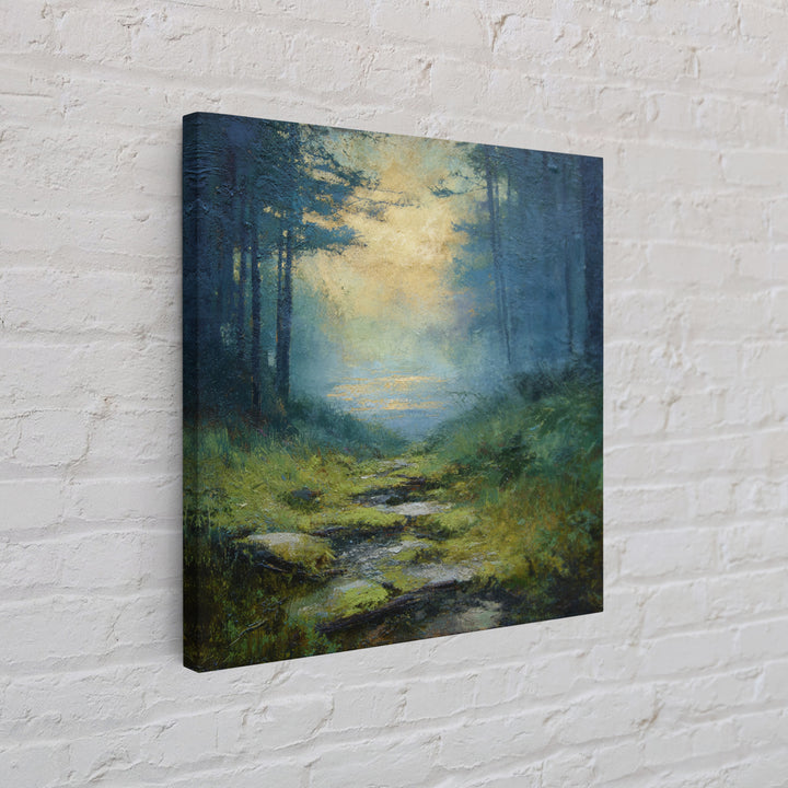 Sunlit Forest Path Canvas Print, Nature Art, Modern Decor, Living Room Decor, Fine Art, Nature, Home Decor, Poster, Wall Decor, NAT-1x1-49