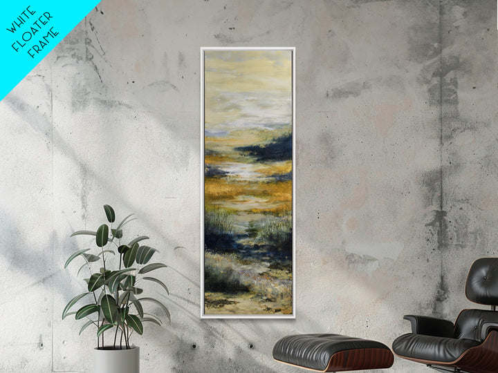 Sunrise Through Tall Grass and Wildflowers Canvas Print, Nature Art, Art, Living Room Decor, Watercolor Art, Nature, NAT-1x3-23