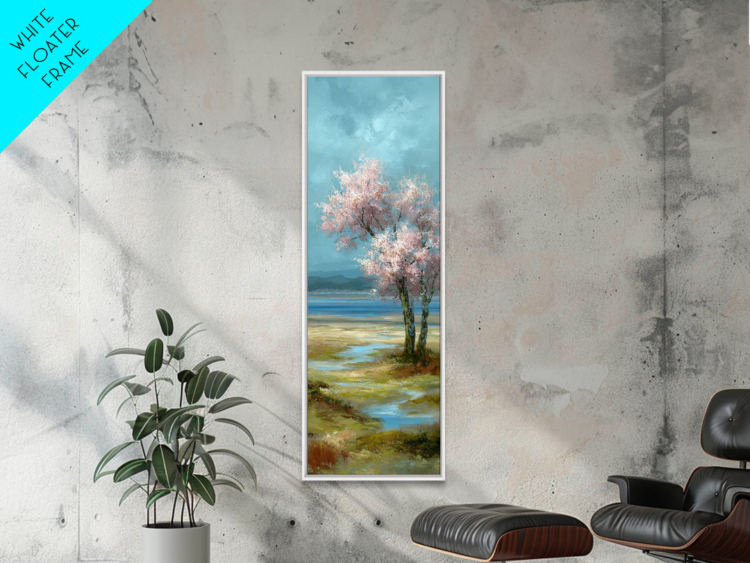 Spring Cherry Blossoms Framed Canvas Print, Nature Art, Fine Art Print, Living Room Decor, Fine Art, Nature, Poster, Wall Decor, NAT-1x3-4