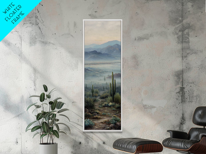 Desert Cactus Blooming After Rain Canvas Print, Nature Art, Wall Hangings, Living Room Decor, Nature, Stained Glass Art, NAT-1x3-56