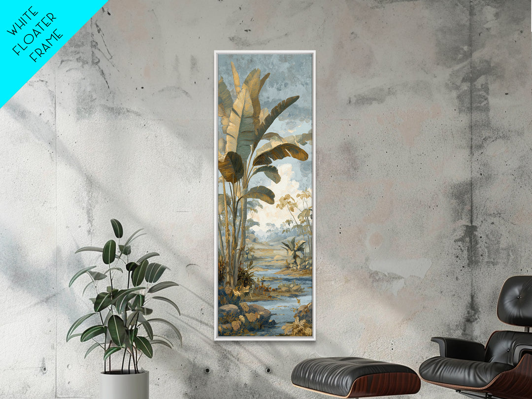 Tropical Jungle Leaves Canvas Print, Nature Art, Fine Art Print, Living Room Decor, Abstract Art, Nature, Poster, Wall Decor, NAT-1x3-57