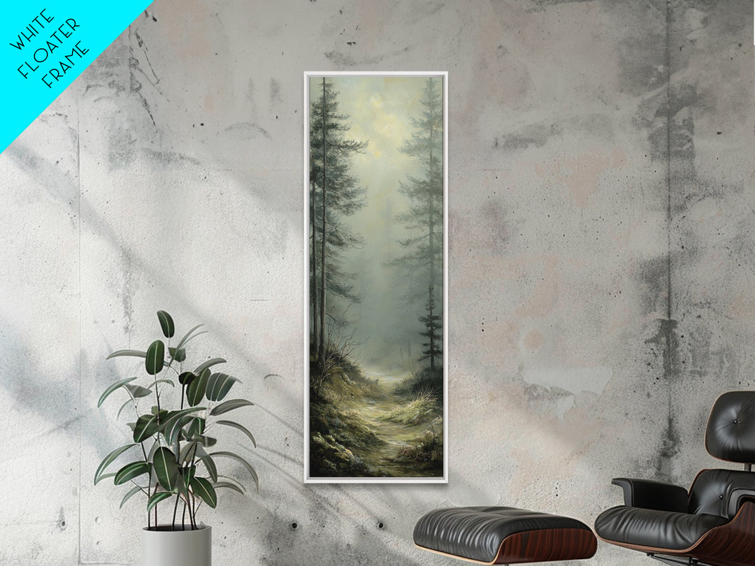 Sunlit Forest Path Canvas Print, Nature Art, Poster, Living Room Decor, Fine Art, Nature, Abstract Wall Art, 3d Wall Art, NAT-1x3-85