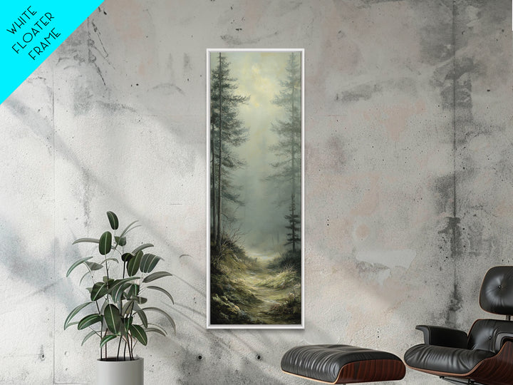 Sunlit Forest Path Canvas Print, Nature Art, Poster, Living Room Decor, Fine Art, Nature, Abstract Wall Art, 3d Wall Art, NAT-1x3-85