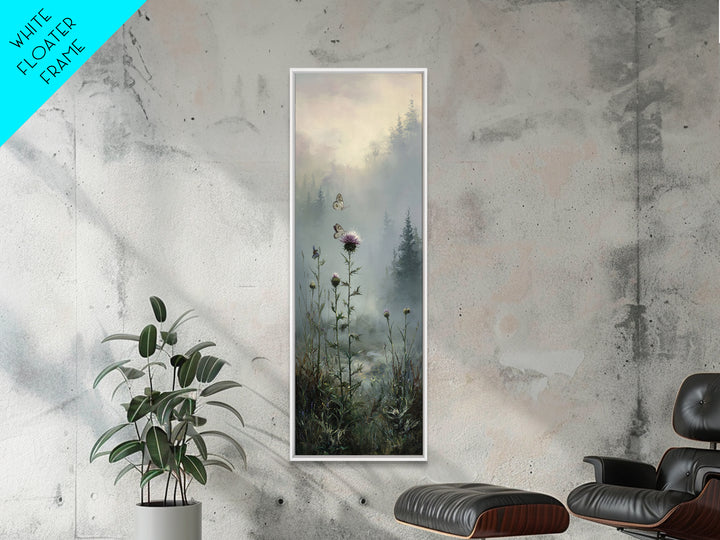 Butterfly Resting on a Blooming Thistle Canvas Print, Nature Art, 3d Wall Art, Living Room Decor, Nature, Nature Wall Art, NAT-1x3-88