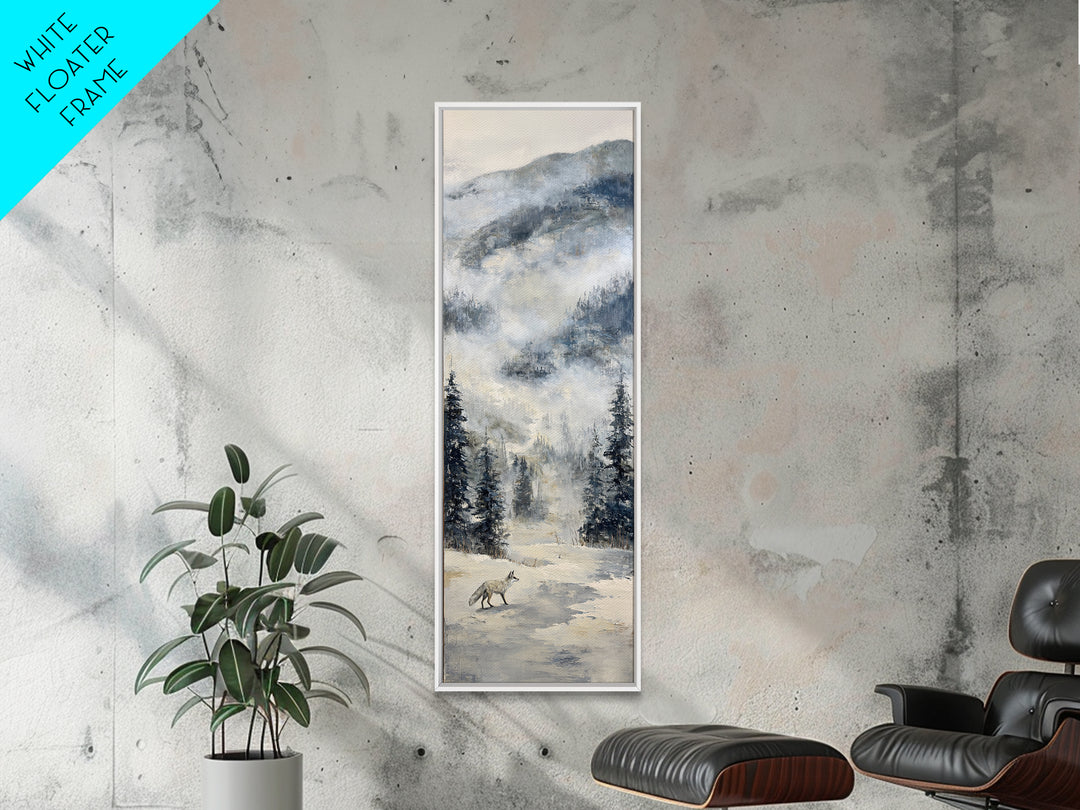Fox Crossing a Snowy Forest Clearing Canvas Print, Nature Art, Fine Art Print, Living Room Decor, Fine Art, Nature, Poster, NAT-1x3-94
