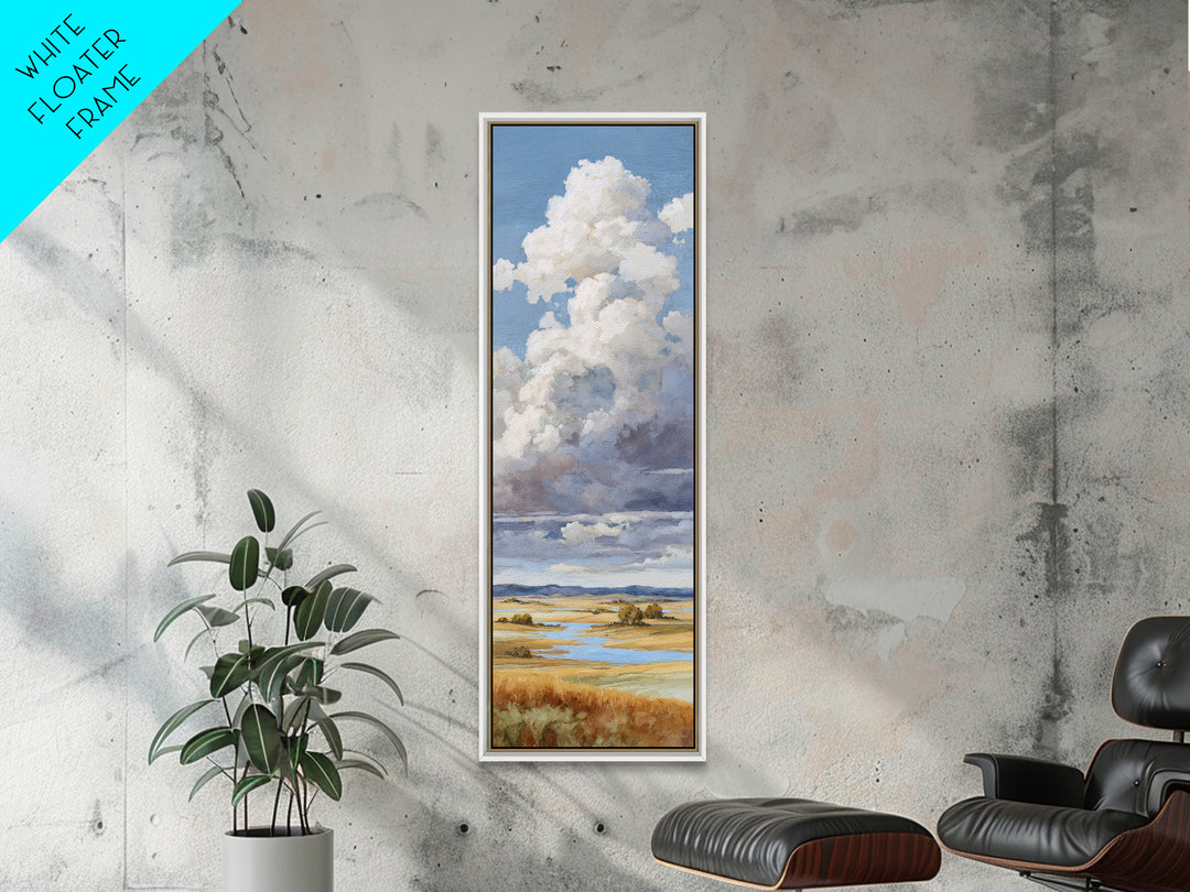 Storm Clouds over a Rolling Prairie Canvas Print, Nature Art, Statement Artwork, Living Room Decor, Fine Art, Nature, NAT-1x3-98