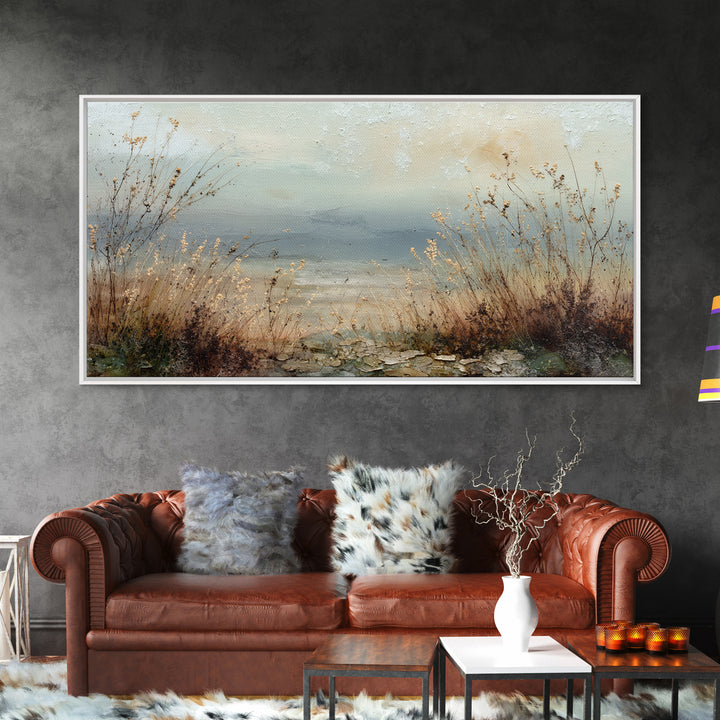 Bees Circling Lavender Blossoms Framed Canvas Print, Nature Art, Printable Wall Art, Living Room Decor, Fine Art, Nature, NAT-2x1-91