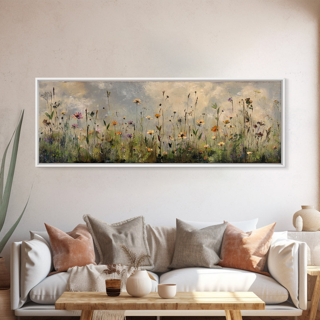 Bees Circling Lavender Blossoms Framed Canvas Print, Nature Art, Printable Wall Art, Living Room Decor, Fine Art, Nature, NAT-3x1-87
